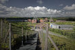 Der Blick von der Halde Hoheward auf die alten Fördergerüste und dem Anwenderzentrum H2 Herten. Foto: RAG Montan Immobilien/Thomas Stachelhaus