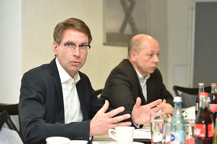 Markus Masuth, Vorsitzender der RAG Montan Immobilien bei der Jahrespressekonferenz in Ensdorf