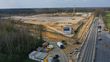 Drohnenbild der Baufläche für das neue Levi's Distributionszentrum in Dorsten-Wulfen. Foto: RAG Montan Immobilien/Thomas Stachelhaus
