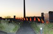 Illuminationen auf der Dachterrasse des RAG-Neubaus auf der Kokerei Zollverein. Foto: Conrad 