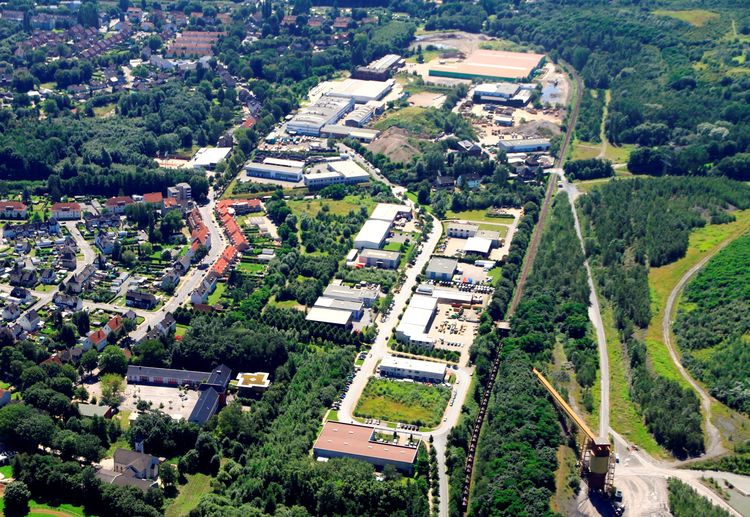 Die in 2012 schon weitgehend vermarktete Fläche des Gewerbeparks Brauck auf dem Gelände der ehemaligen Zeche Matthias Stinnes.