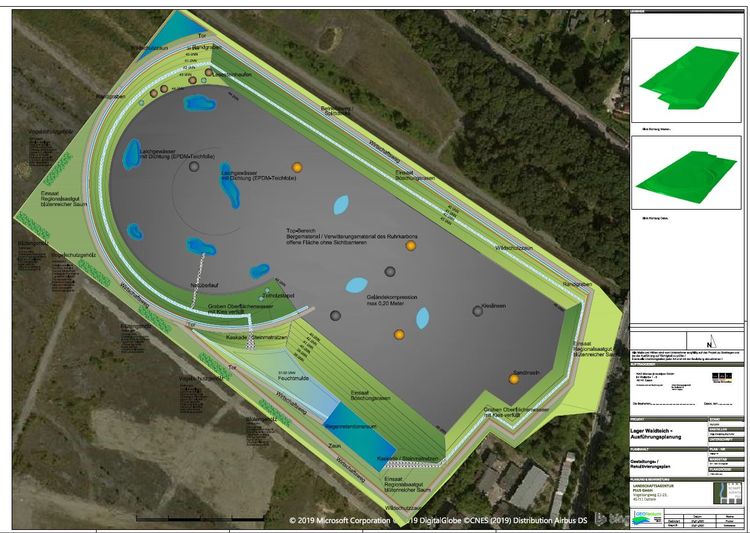 Der Gestaltungs- und Rekultivierungsplan des Landschaftsbauwerkes. Copyright: RAG Montan Immobilien, GEOfactum GmbH