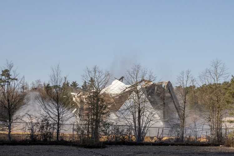 Sprengung des Förderturm der Schachtanlage an der Haard 1. Foto: RAG Montan Immobilien, Thomas Stachelhaus