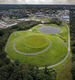 Drohnenaufnahme der Fürst Leopold Arena mit Hügel. ©RAG Montan Immobilien GmbH, Fotograf: Thomas Stachelhaus