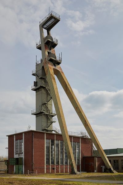 Der Förderturm mit Schachthalle. Foto: RAG Montan Immobilien; IHB Beratende Ingenieure PartGmbB