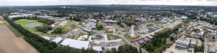 Luftbild Fürst Leopold, Standort mit Neuansiedlungen und Arena. ©RAG Montan Immobilien GmbH, Fotograf: Thomas Stachelhaus