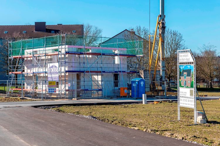 Der erste Rohbau auf Erin 5 in Castrop-Rauxel. Foto: RAG Montan Immobilien, Fotograf: Thomas Stachelhaus