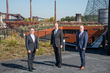 Geschäftsführung RAG Montan Immobilien v. l.n.r.: Ulrich Wessel, Michael Kalthoff (Vors.), Stefan Hager auf dem Dach der RAG Zentrale in Essen auf Zollverein. Foto: RAG Montan Immobilien/Stachelhaus