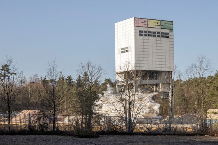 Sprengung des Förderturm der Schachtanlage an der Haard 1. Foto: RAG Montan Immobilien, Thomas Stachelhaus