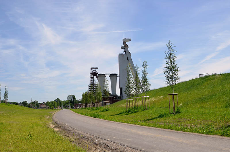 Blick auf die Fördergerüste.